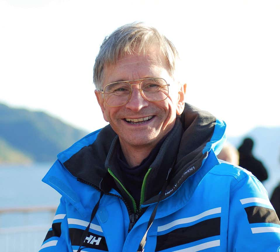 Ian Ridpath in the fjords on Hurtigruten