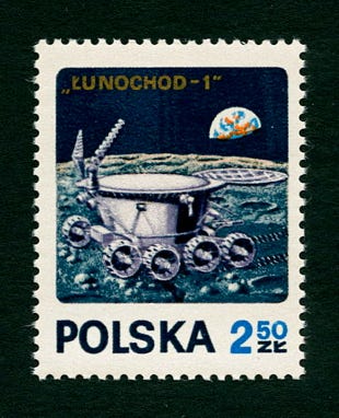 1971 Poland 2.50z stamp Lunokhod 1