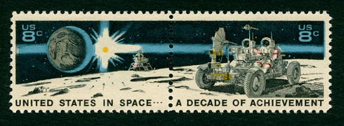 1971 USA 8c stamps Apollo 15