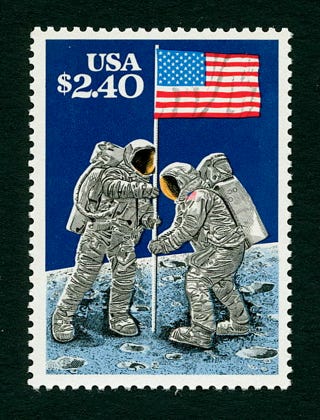 1989 USA $2.40 stamp Apollo 11 anniversary