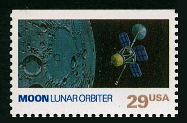 1991 USA 29c stamp Lunar Orbiter 
