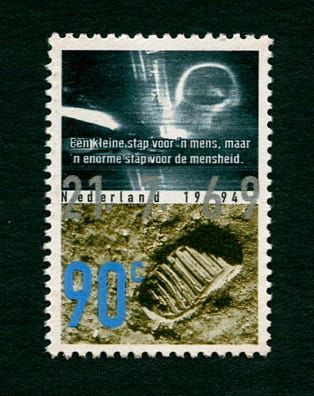 1994 Netherlands 90c stamp Apollo 11 anniversary 