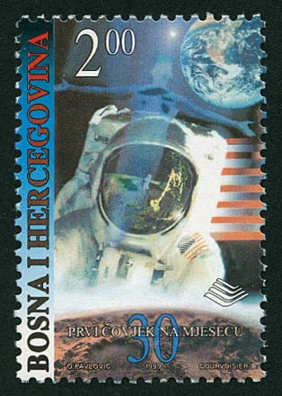 1999 Bosnia 2m Apollo 11 anniversary 