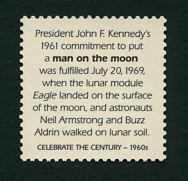 USA 1999 stamp Apollo 11 reverse