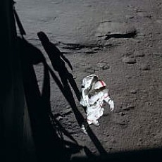 Alan Shepard on the Moon's surface