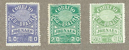 Brazil 1890 – Southern Cross (newspaper stamps)  