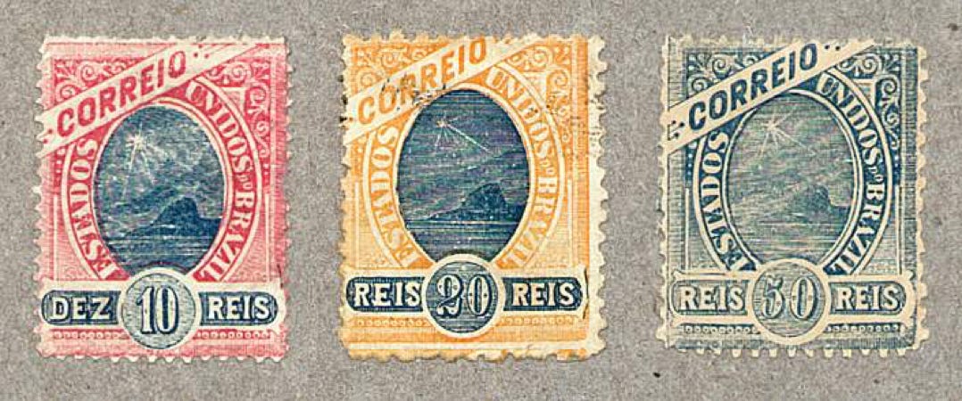 Brazil stamps 1894 – Sugar-loaf mountain and star 