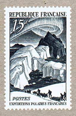 France 1949 polar scene and aurora  