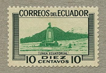 Ecuador 1953 Equatorial line monument  