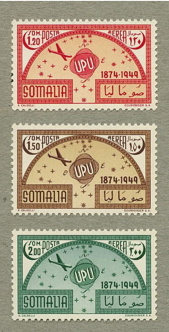 Somalia 1953 Aeroplane and constellations  