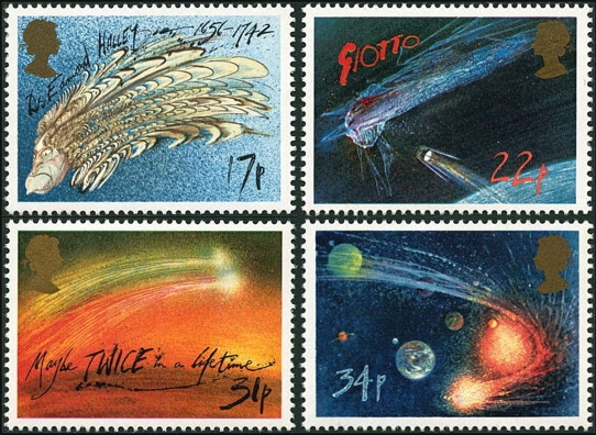 British Halley's Comet stamps 1986