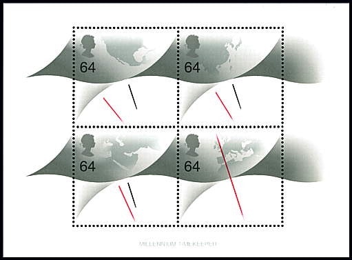GB Millennium Timekeeper stamp sheet 1999