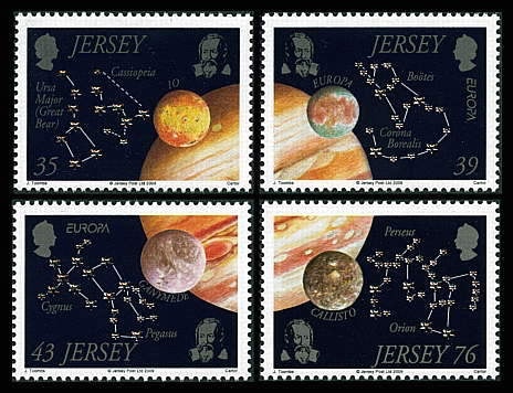 Jersey stamp sheet International Year of Astronomy 2009