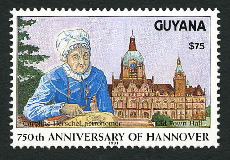 Caroline Herschel stamp Guyana