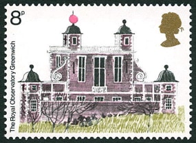 Royal Observatory, Greenwich, Flamsteed House, British stamp