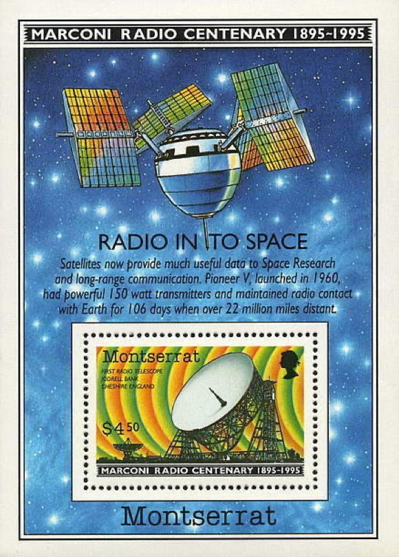 Jodrell Bank stamp Montserrat