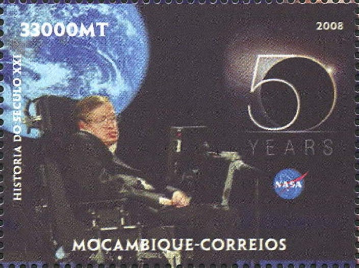 Hawking stamp Mozambique