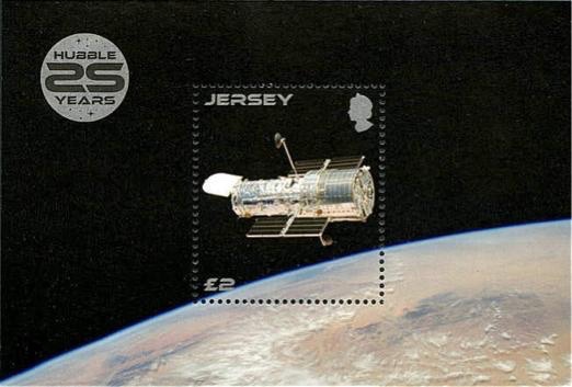 Jersey Hubble 25th anniversary stamp sheet