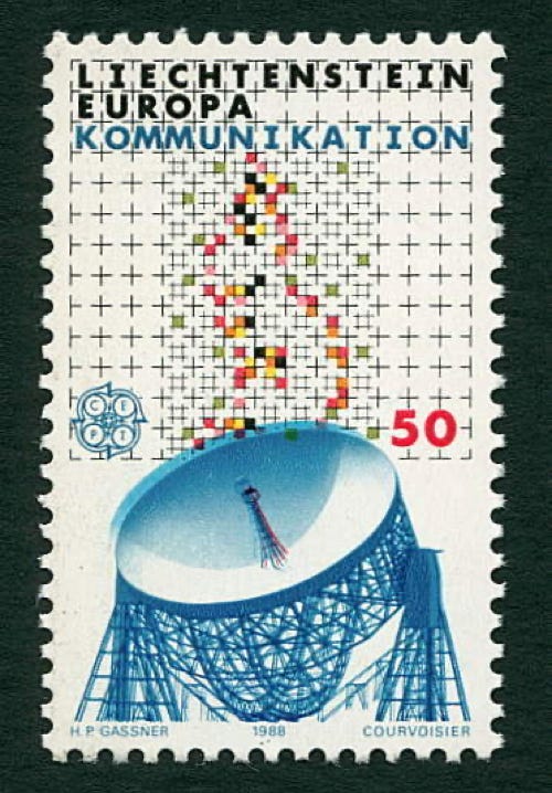 Jodrell Bank stamp Liechtenstein