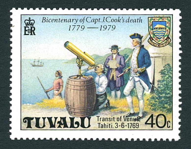 Cook transit Tuvalu stamp