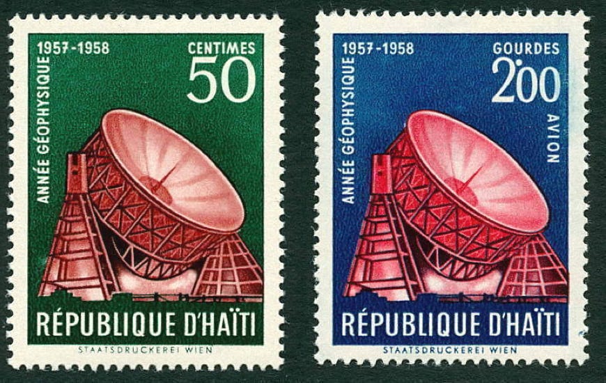 Jodrell Bank stamp Haiti