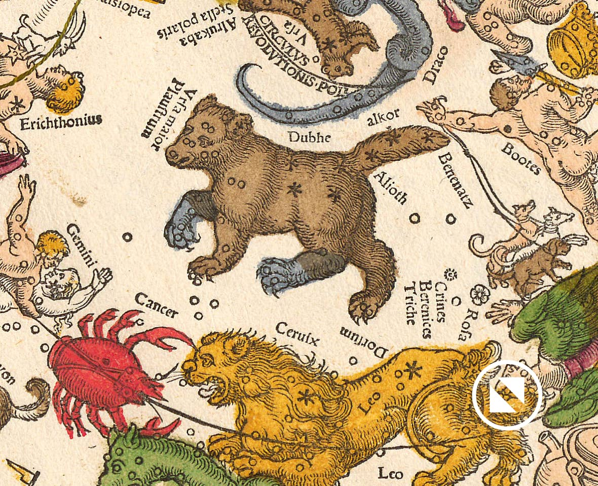 Star names on the Apianus planisphere of 1540