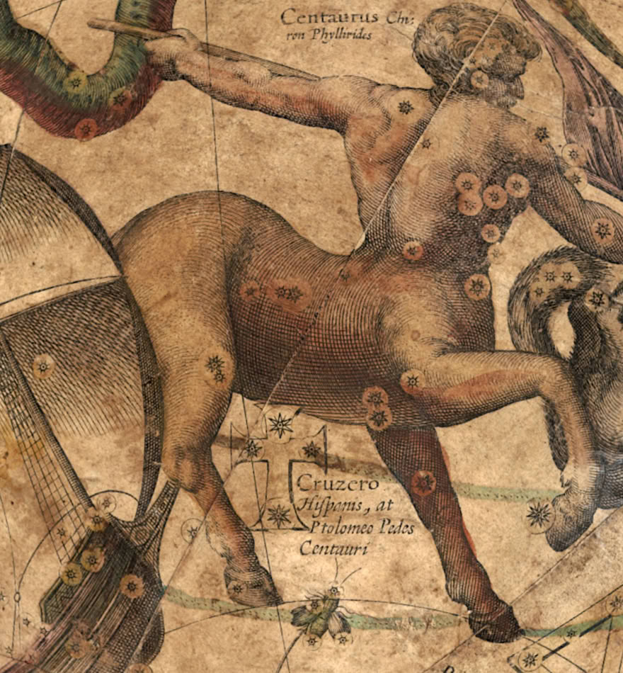 The Southern Cross on the Hondius globe of 1600.