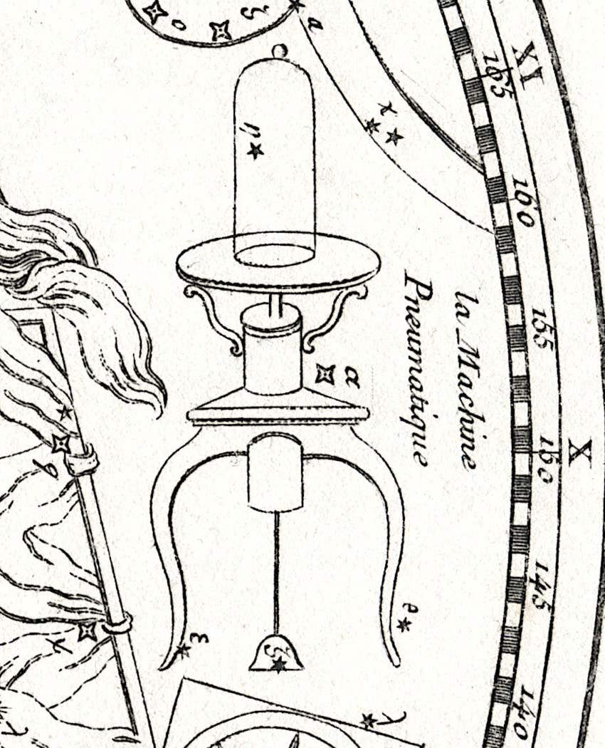 Lacaille's depiction of Antlia