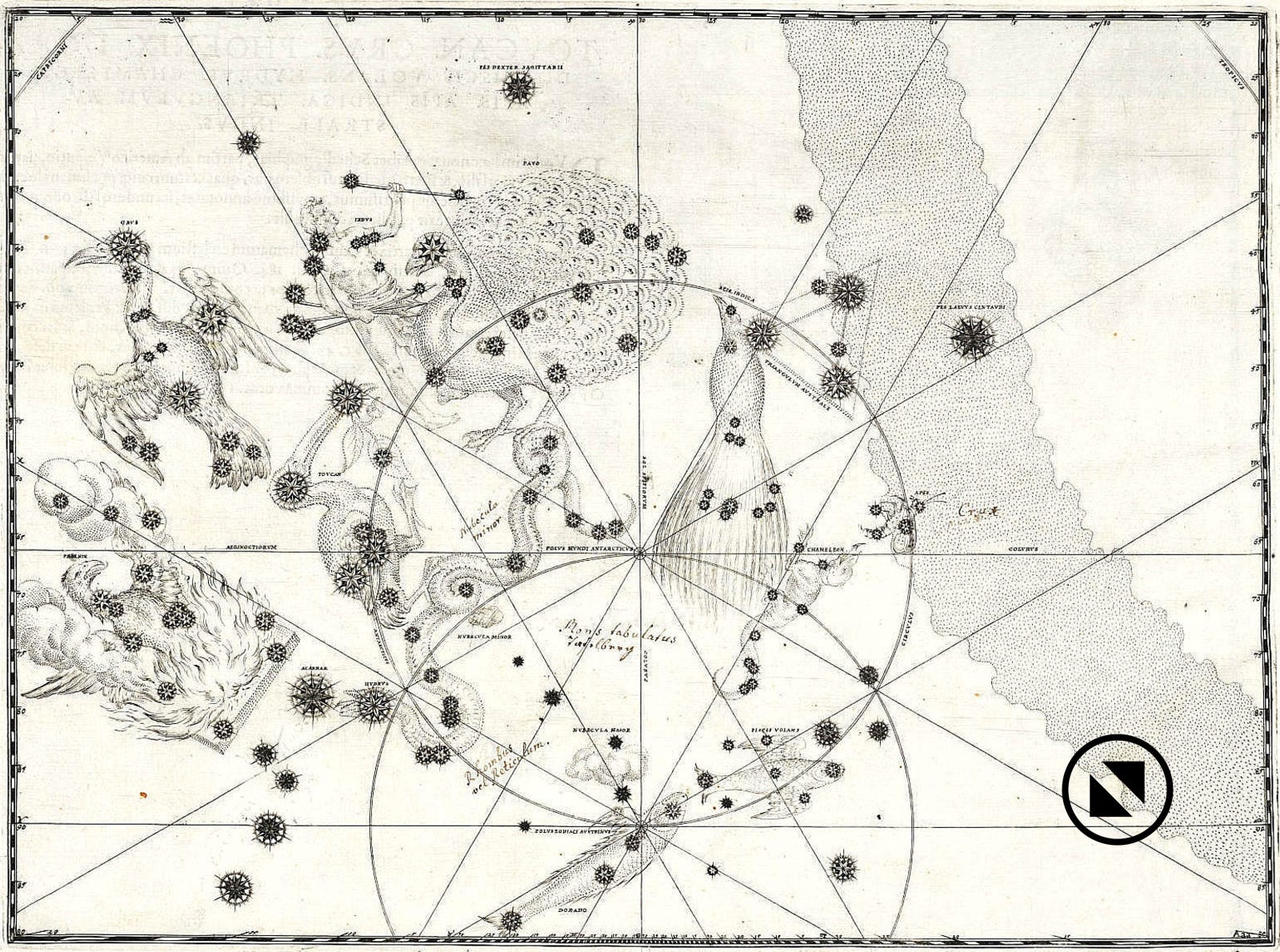 Johann Bayer's southern star chart