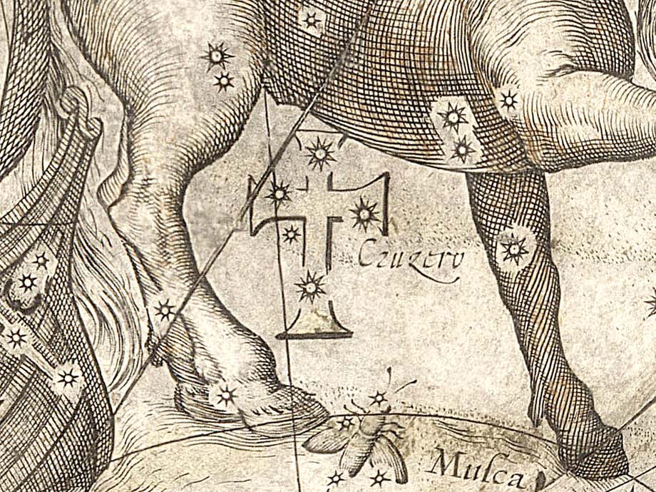 The Southern Cross on the Blaeu globe of 1602
