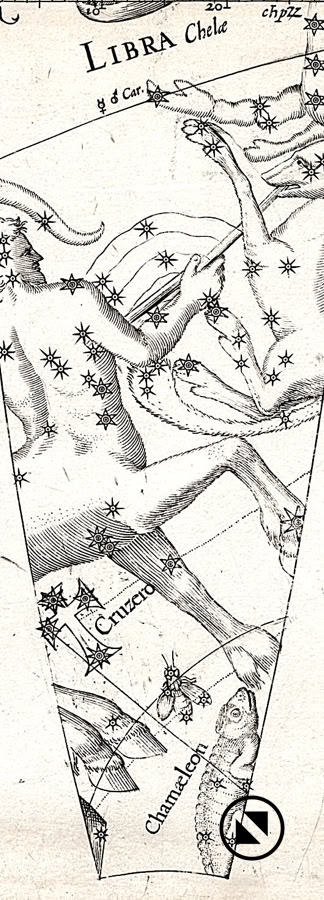Gores from the Plancius celestial globe of 1598