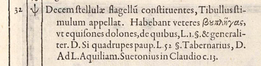 Bayer assigned the Greek letter Psi to a group of ten stars making up the whip of Auriga
