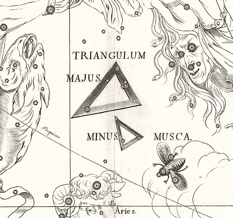 Triangulum Minus on Hevelius's Firmamentum Sobiescianum atlas