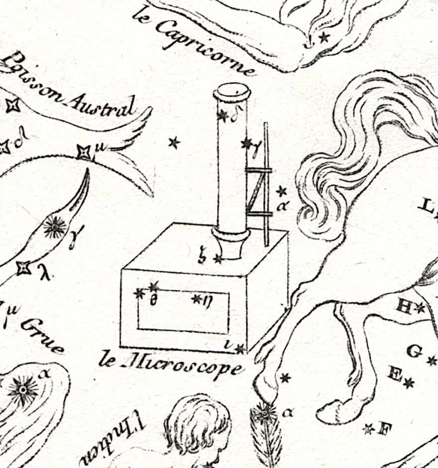 Lacaille's depiction of Microscopium