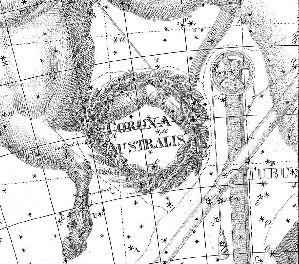 Corona Australis on Bode's Uranographia