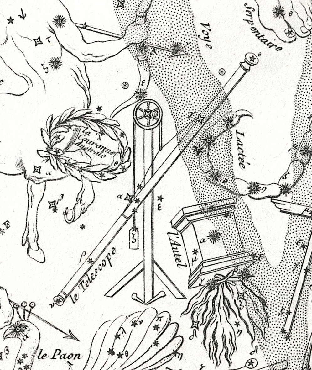 Lacaille's depiction of Telescopium