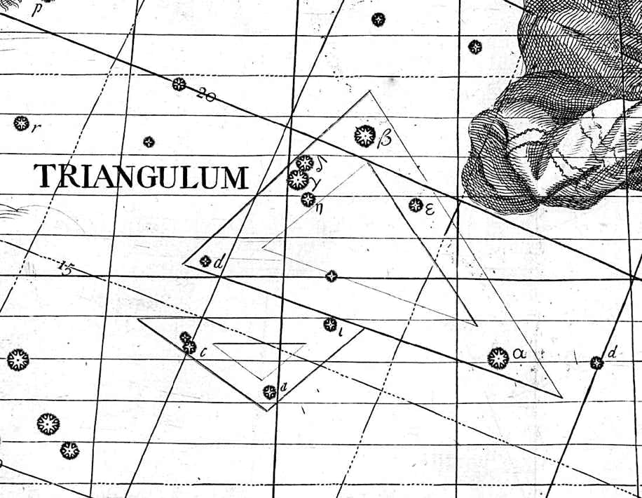 Triangulum on Flamsteed's Atlas Coelestis