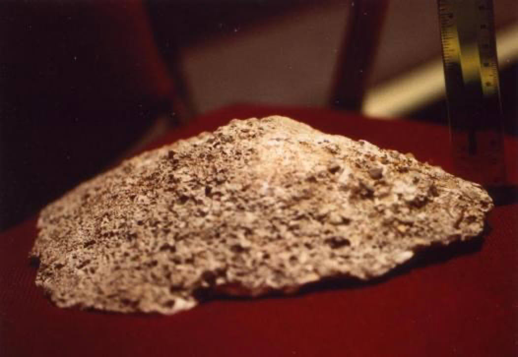 Plaster cast of supposed landing mark in Rendlesham Forest