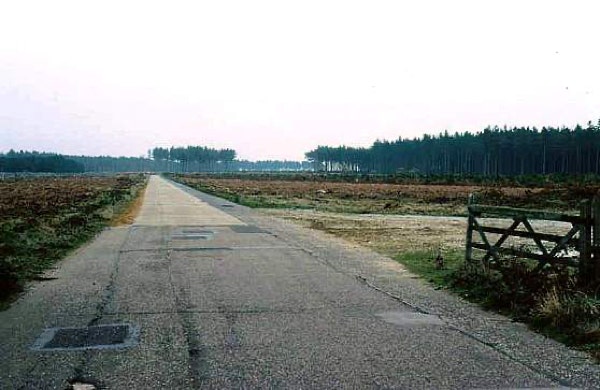 Looking east from East Gate of RAF Woodbridge in 1983
